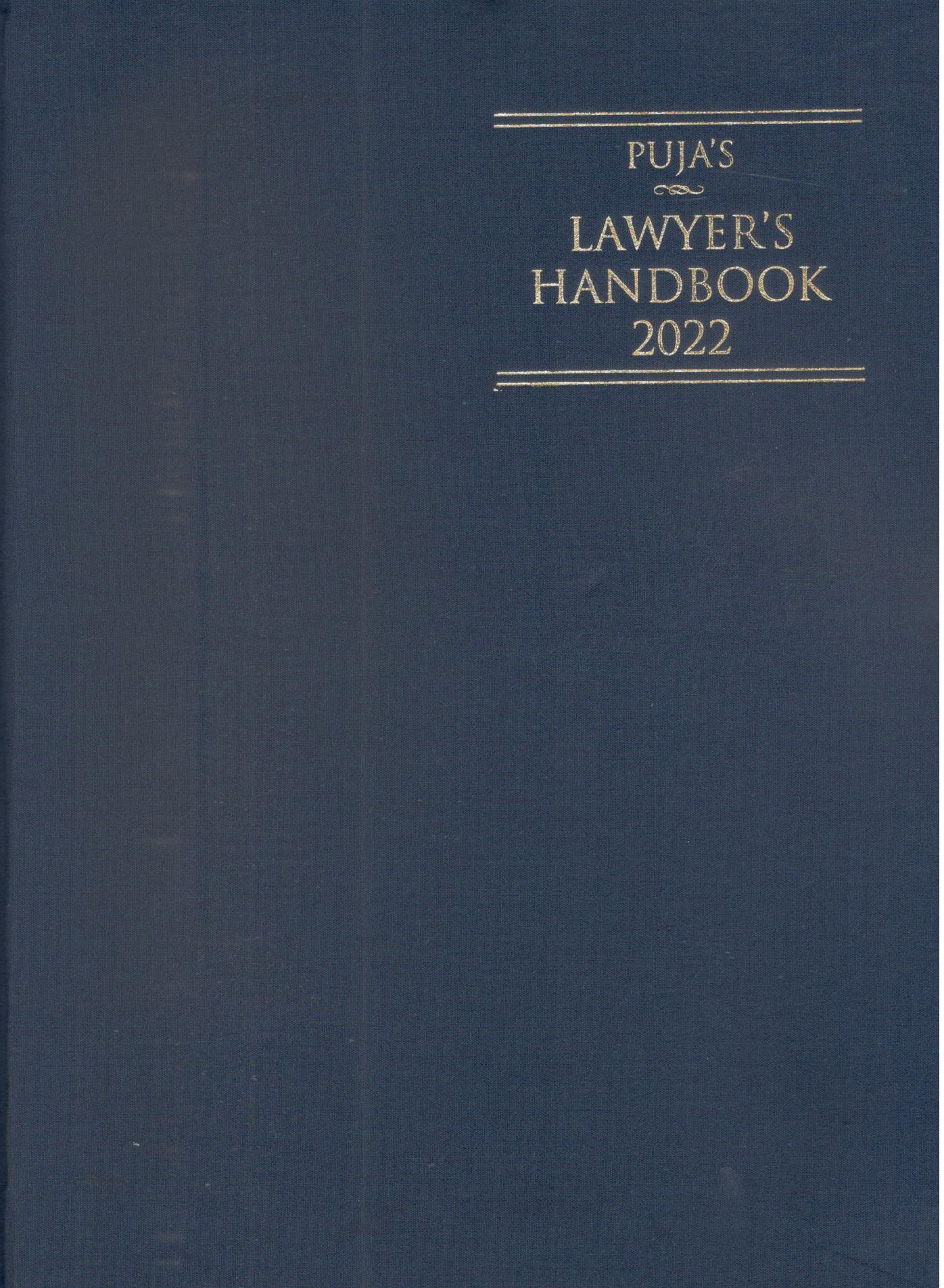  Buy Puja’s Lawyer’s Handbook 2022 - Blue Big Size Hardbound